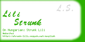 lili strunk business card